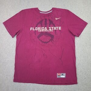 Florida State Seminoles Nike T-Shirt Mens XL Red Short Sleeve Crew Neck